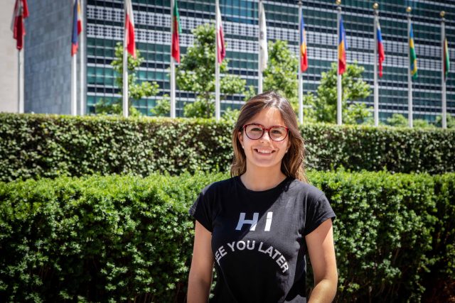 Alexandra en Naciones Unidas de Nueva York